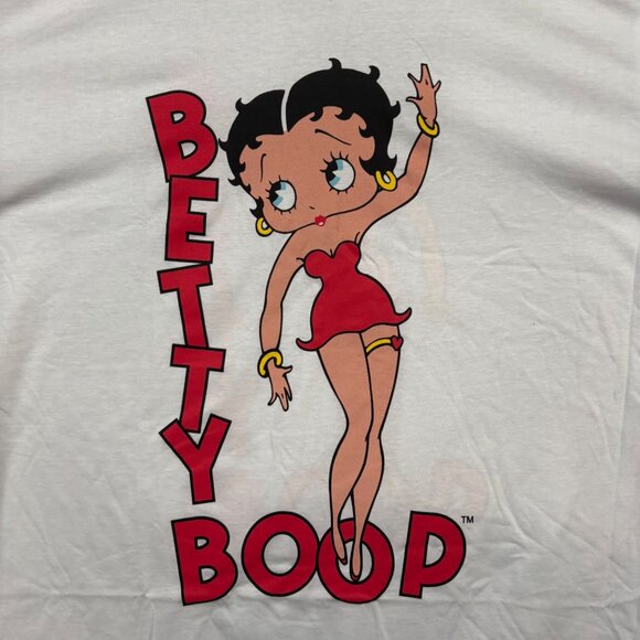 Betty Boop White Cartoon T-Shirt Size XXL - Picture 2 of 4